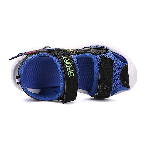 Barns strandtofflor Modesandaler Utomhus Halkfria inomhusskor 2101-3 BlackBlue 30