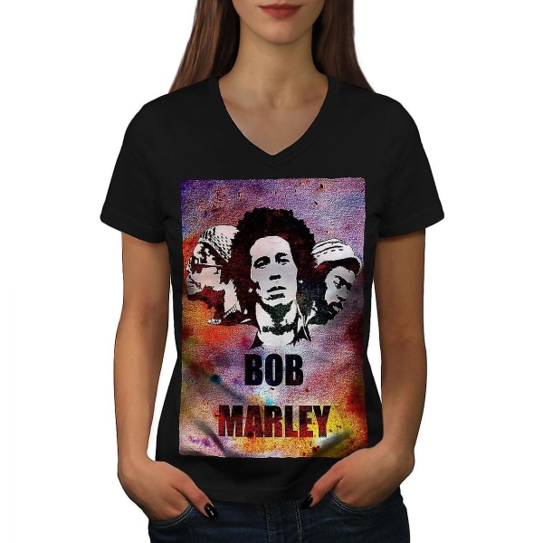 Marley färgglada kvinnor T-shirt M
