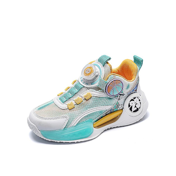 Barn Sneakers Pojkar Basketskor Halkfria Barn Sportskor 3B2317 Cyan 34