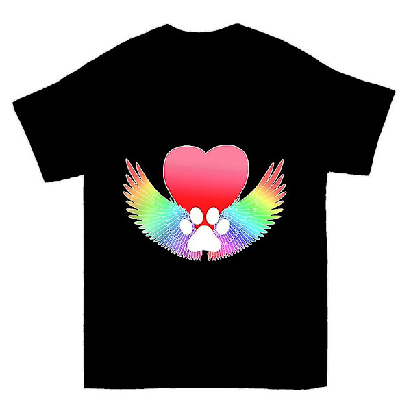 Rainbow Bridge Skyddsängel Pawprint T-shirt L