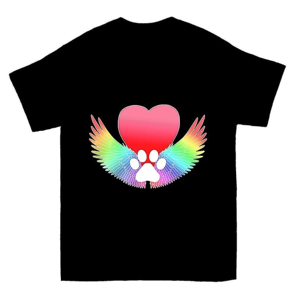 Rainbow Bridge Skyddsängel Pawprint T-shirt XXXL