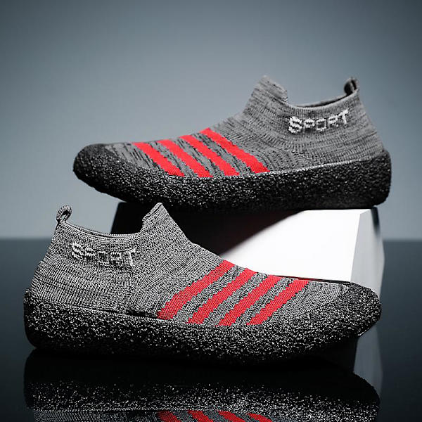 Herr Sport Löparskor Lättvikts Fitness Yoga Strumpor Sneaker Fr8202 Gray 41