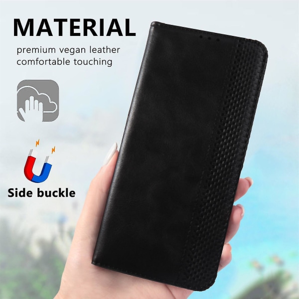 Kompatibel med Ulefone Armor 8 Case, Folio Cover Magnetic Wallet Læder Taske til Ulefone Armor 8 C4