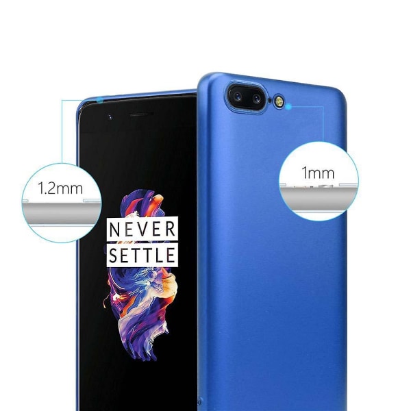 OnePlus 5 Hülle Handy Cover TPU case - Matt metallisk design METALLIC BLUE 5