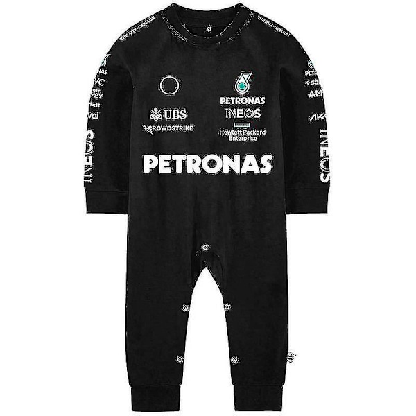 2023 F1 Ny säsong Sport Baby Jumpsuit Vår Höst Svart Bebisar Pojke Barn Romper Formula One Racing Team Nyfödd Krypdräkt Kr WCLTY-203 12M