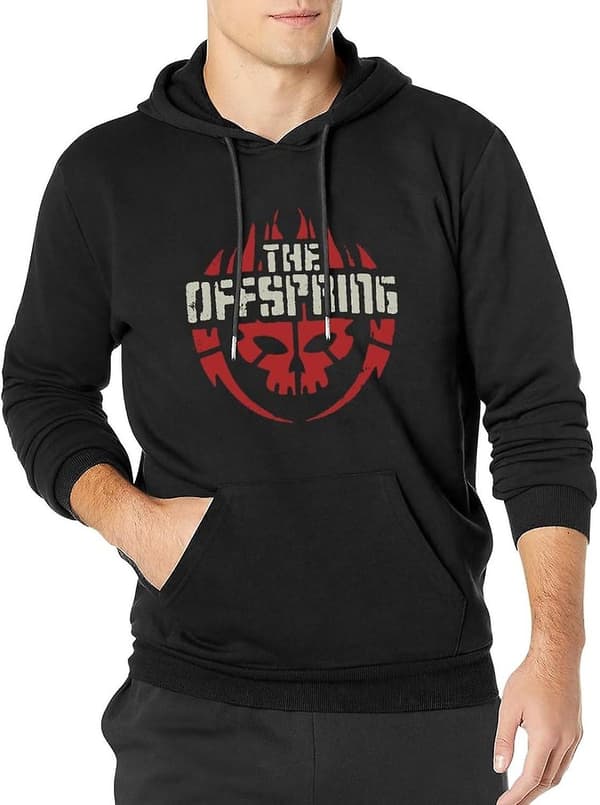 Offspring The Mens Skull Logo Pullover Hoody Sort-l94 S