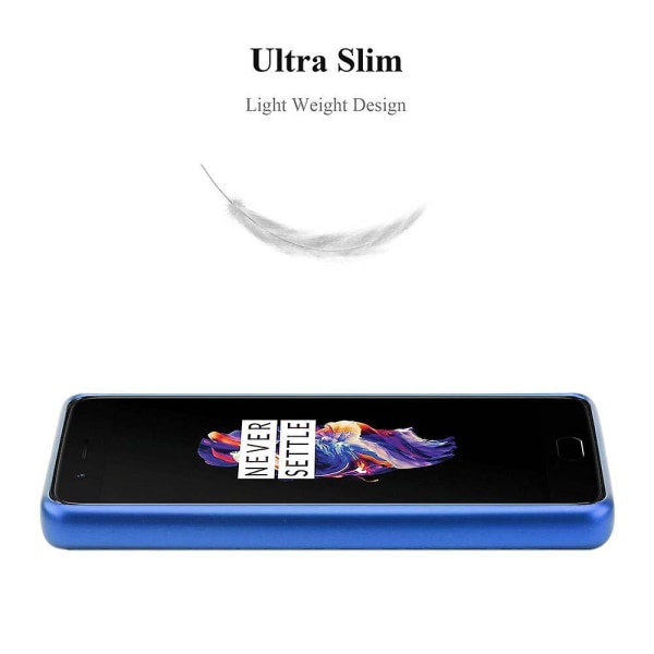 OnePlus 5 Hülle Handy Cover TPU case - Matt metallisk design METALLIC BLUE 5