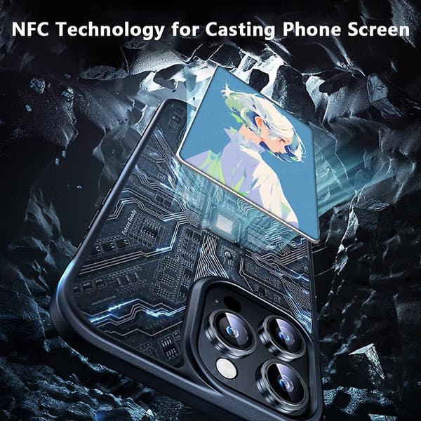 E Ink Cover til iPhone 15 Pro Max NFC Tilpas din telefon Grey iphone 15 pro max