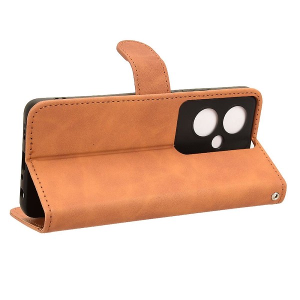 Til Oppo A79 5g / A2 5g Case Stand Wallet Phone Lædercover Brown