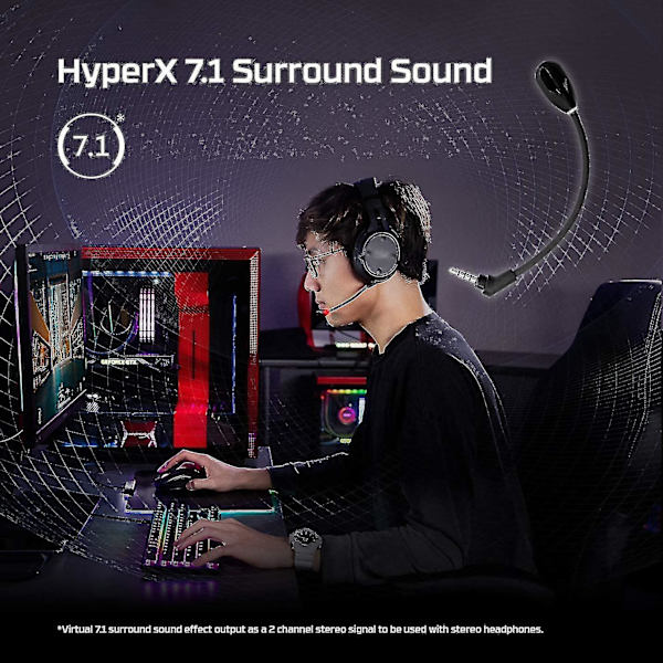 Jsir 3,5 mm erstatningsmikrofon kompatibel med Hyperx Cloud Flight/ Flight S Jsir