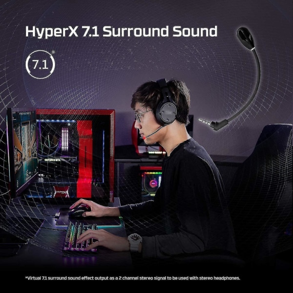 Jsir 3,5 mm utbytesmikrofon kompatibel med Hyperx Cloud Flight/ Flight S Jsir