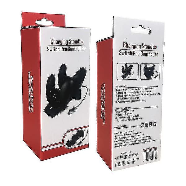 Dual Usb ladestander Stationsholder til Switch Pro