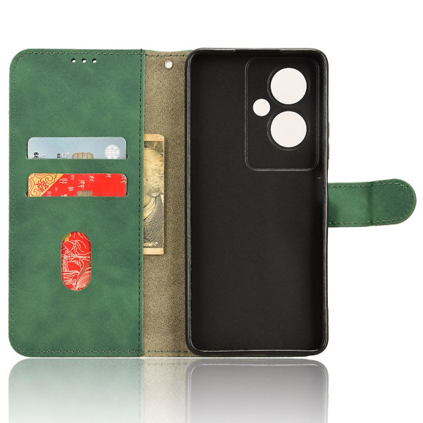 Til Oppo A79 5g / A2 5g Case Stand Wallet Phone Lædercover Green