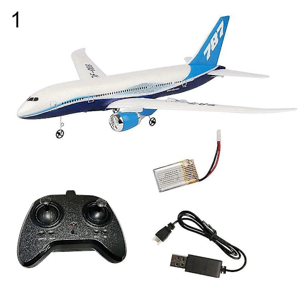 DIY EPP Fjärrkontroll Flygplan RC Drone 787 Fixed Wing Plane Kit Toy ZUAN Dual Battery