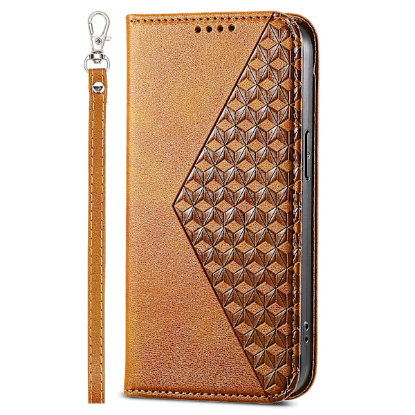 För Oppo A79 5g / A2 5g Case Calf Texture Pu Läder+tpu Stativ Cover Yellow