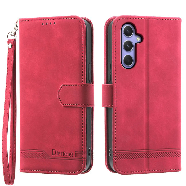 För Samsung Galaxy A55 5G case Line Printed cover Red