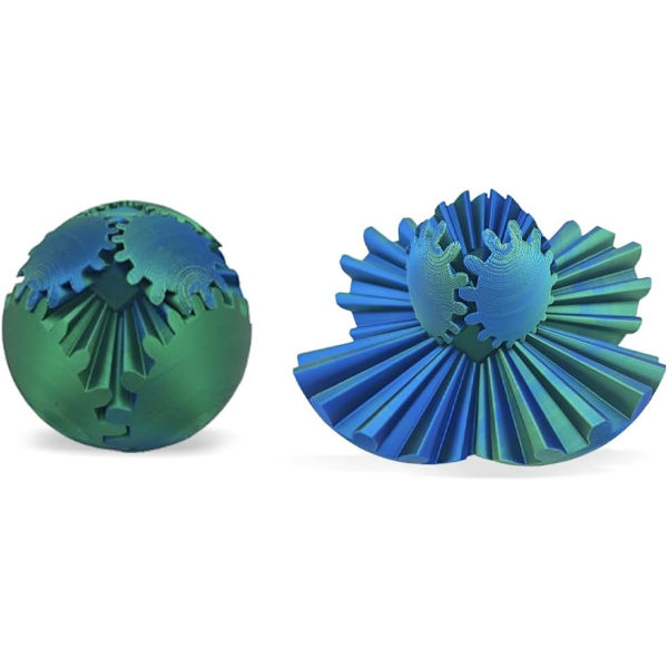 3D tryckta kuggbollar, kub Fidget leksaker, kub Fidget leksaker, kub Fidget leksaker för klassrumspriser, ångest avslappning och stress. (Grön)