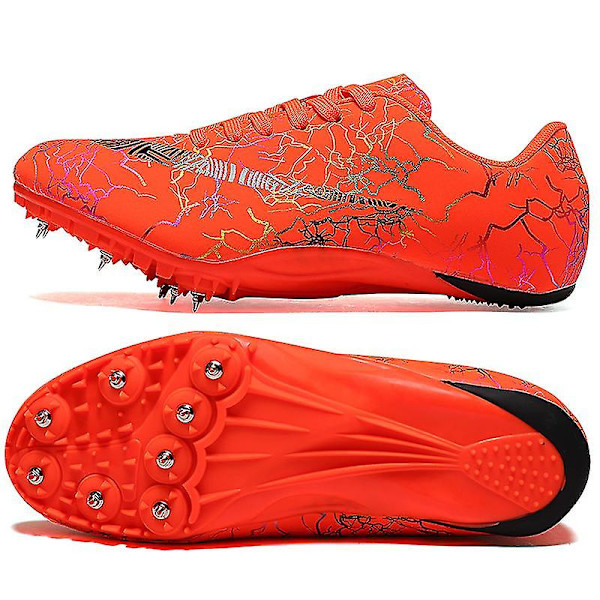 Herre atletiksko Spikes Track Race Jumping Sneakers Professionelle Running Nail Spikes Sko Hj259 Orange 40