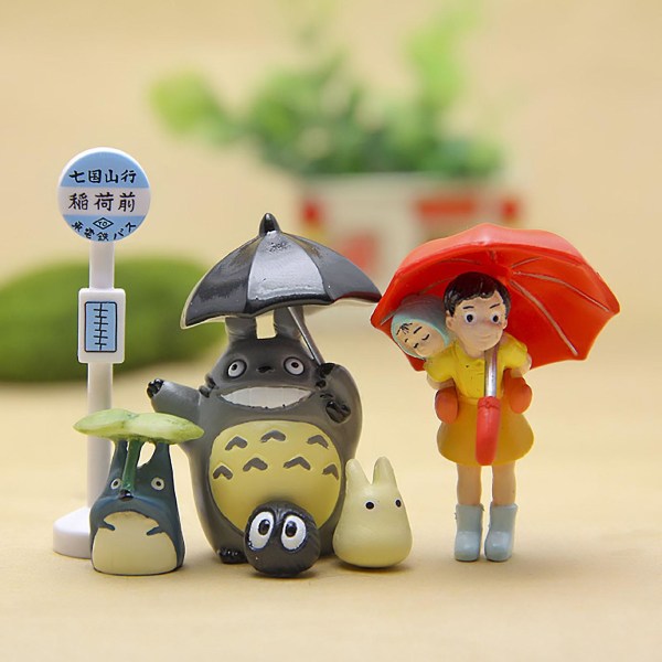 8 st/ set Tecknad figur Hög Simulerad Härlig PVC Studio Ghibli Min granne Totoro Action Figur Leksak Födelsedagspresenter 8pcs
