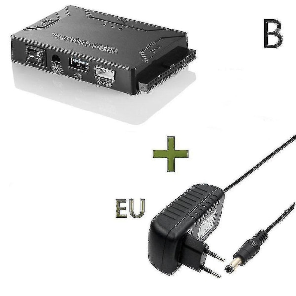 2024,Zilkee Ultra Recovery Converter Usb3.0 till Sata/ide hårddisk Kabel Disk Adapter Eu Plug