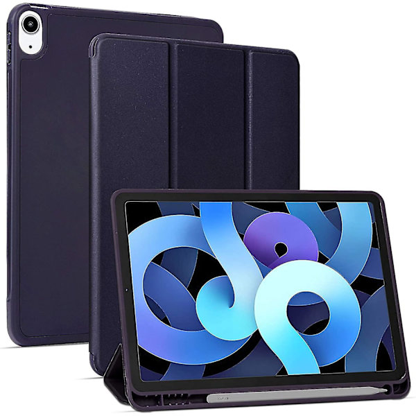 Ipad Air 4 case 10,9 tuumaa kynätelineellä, automaattinen herätys/nukkuminen Blue