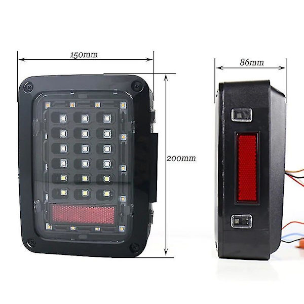 2st Led Bakljus Bakljus Bakre Stötfångarljus Parkering Back Up Back-up Bakljus Bakljus Bakljus för Jeep Wrangler Jk 2007~2016. European Version 1 pair  Clear lens