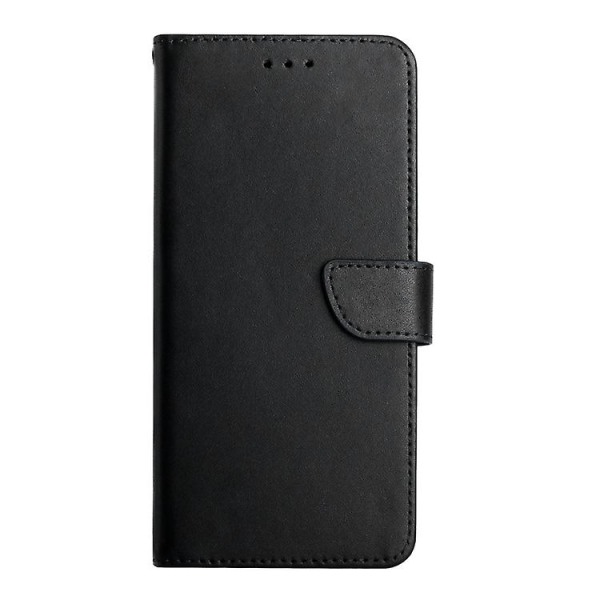 För Samsung Galaxy A53 5g äkta läder Fingeravtryckssäkert horisontellt flip phone case Black