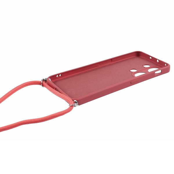 För OnePlus Ace 2V/Nord 3 5G case TPU-fiberfoder Skyddande cover med lång snodd Red Style E OnePlus Ace 2V