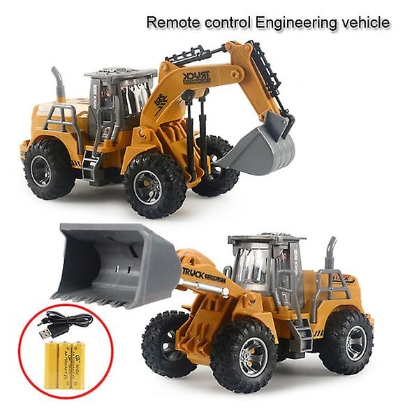 Fjärrkontroll Truck Mini Bulldozer 1:32 Plast Construction Truck yellow