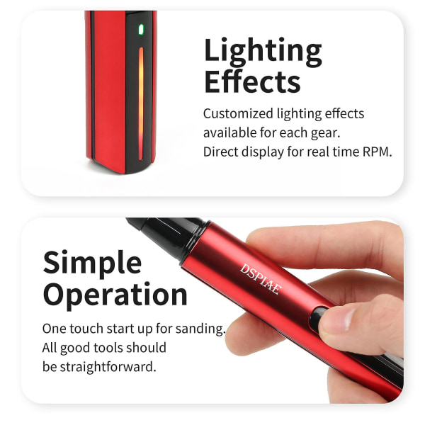 DSPIAE ES-A elektrisk frem- og tilbagegående slibepen DIY Model Legetøjspolering ES-A Grinding Pen