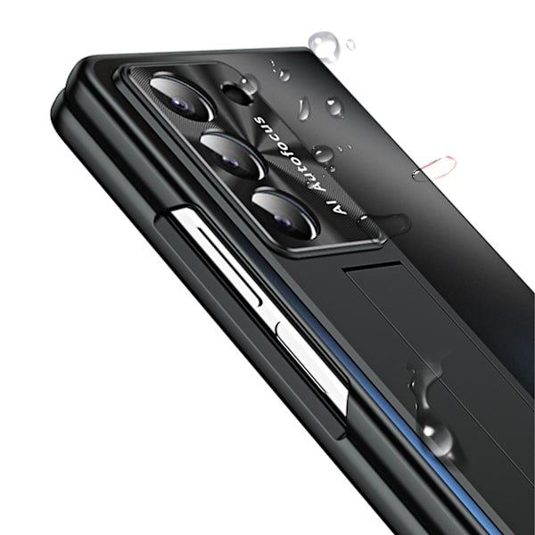 Galaxy Z Fold 5 case , jossa S-kynä ja S Pen -paikka, sisäänrakennettu näytönsuoja ja jalusta Samsung Galaxy Z Fold 5 case silver