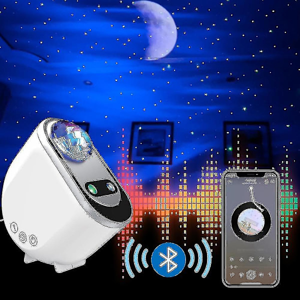 Northern Lights Star Projector, Aurora Projectors Galaxy Star Projector 6 White Noise Starry Sky Moon Lamp_k05