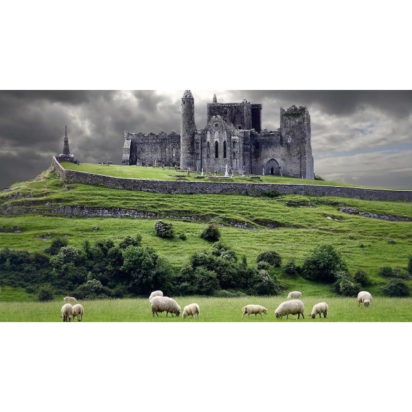 Vaikeita palapelit aikuisille 1000/500/300 pala lampaita laitumella linnassa Irlannissa 300 Pieces