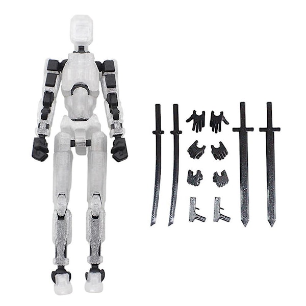 T13 Action Figur Titan 13 Action Figur Robot Action Figure3D Printet Action Black Transparent