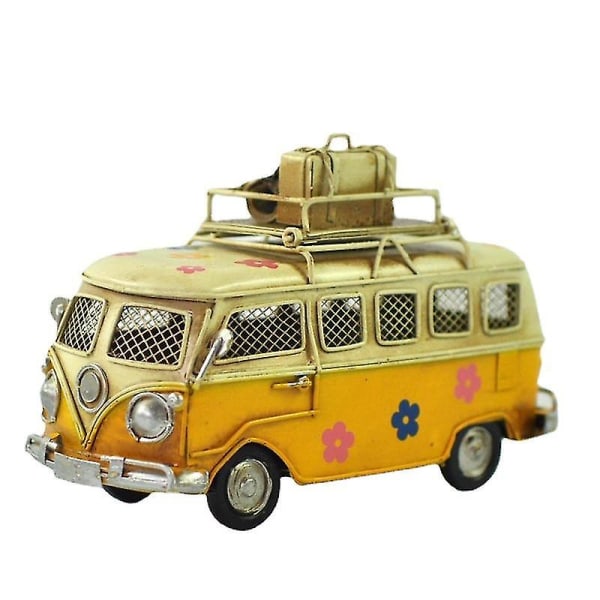 Creative Iron Piggy Bank Vintage Bussimuotoinen Kolikkolaatikko Botao Yellow