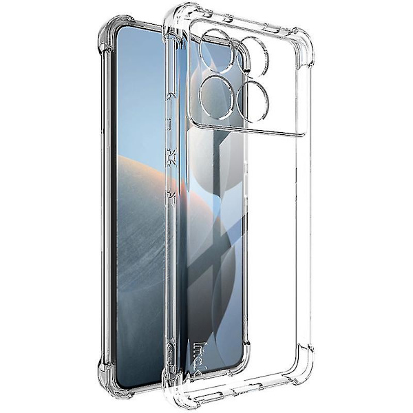 IMAK til Xiaomi Poco X6 Pro 5Gmi K70E 5G klart etui Stødsikker TPU telefoncover Transparent Style B Xiaomi Poco X6 Pro 5G