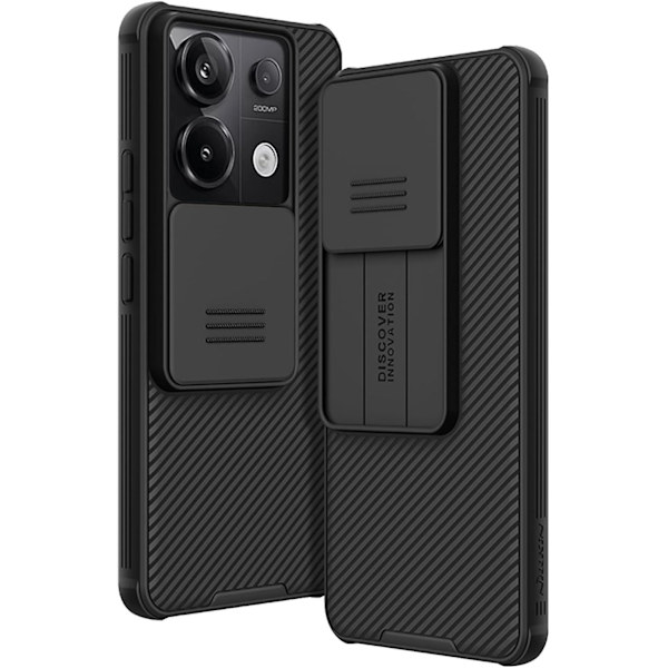 För Xiaomi Redmi Note 13 Pro 5G Case, Dual Layer Heavy Duty Stötsäkert cover med glidkameraskydd, Anti-Scratch Non-Slip Black For Redmi Note 13 Pro