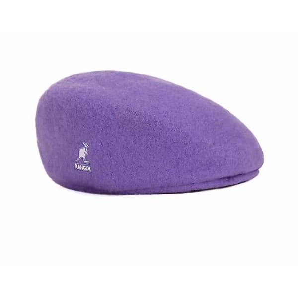 Miehet Naiset Lippikset Kangaroo Beret Artist Beanie Hat purple L(58-60CM)