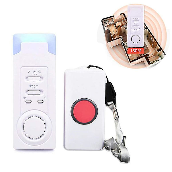 Dhrs Haus Wireless Mobiler Alarm Notruf Knopf Pflegeruf-set Hausnotruf Panikalarm Funkalarm Fr Pflegebedrftige Geduldig Lterer Mann (1 In 2)