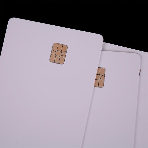 Ny 5 stk Iso Pvc Ic Med Sle4442 Chip Blank Smart Card Kontakt Ic Kort Sikkerhed Hvid White 5PCS