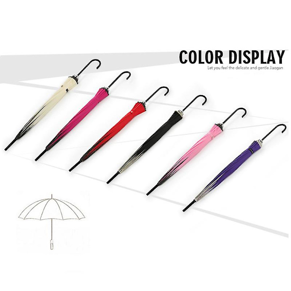 Vintage Pagoda Umbrella morsiamen hääjuhla Sun Rain UV-suojaava sateenvarjo Red