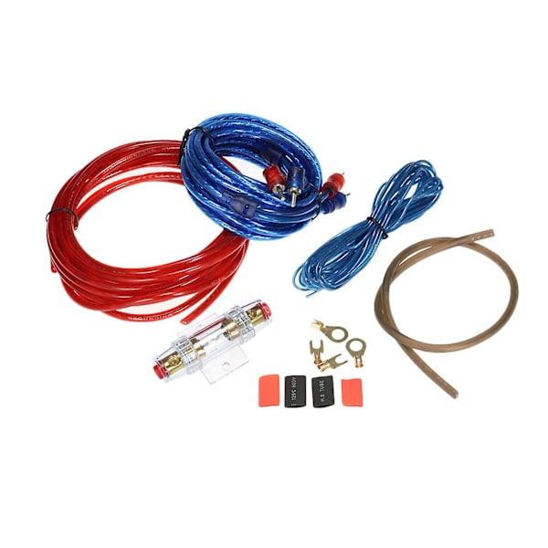1200W bilstereo subwooferförstärkare installationssats AMP RCA ledningssats Kabel Säkringshållare Kabelkabel