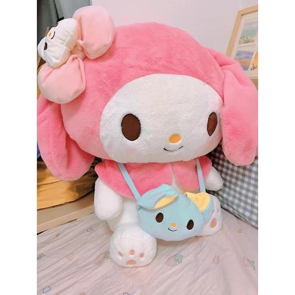 Kawaii Sanrio Kuromi My Melody Cinnamoroll Plyschdockor 40/50 cm Mjuk fylld kudde Anime Figur Tecknad Rumsinredning Barnleksaker Gif My Melody 50cm