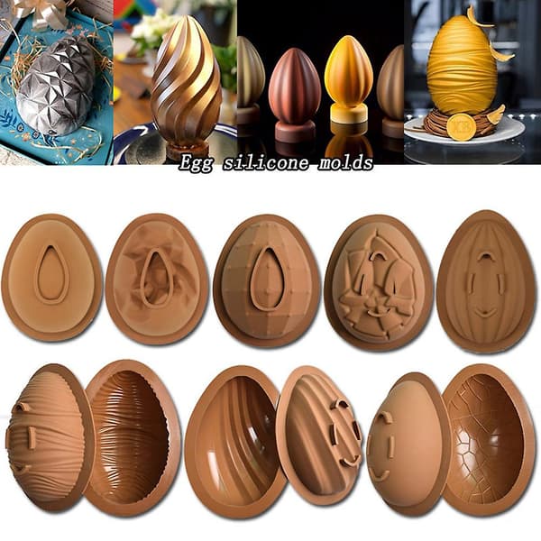 Påskägg Choklad Molds, Half Sphere Form, 3d Easter Egg Molds Molds För påskdekorationer, Mousse Ca