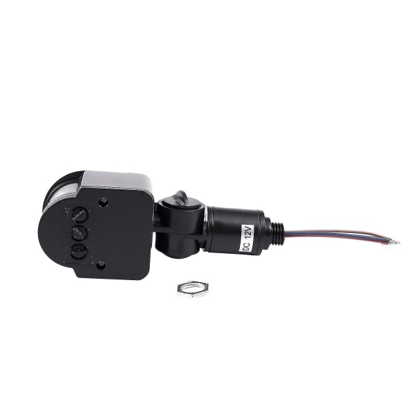 Outdoor 12v Dc Automaattinen infrapuna Pir-liiketunnistinkytkin LED-valolle, musta-hhny Black