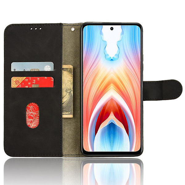 För Oppo A79 5g / A2 5g Case Stativ Plånbok Telefon Cover Black