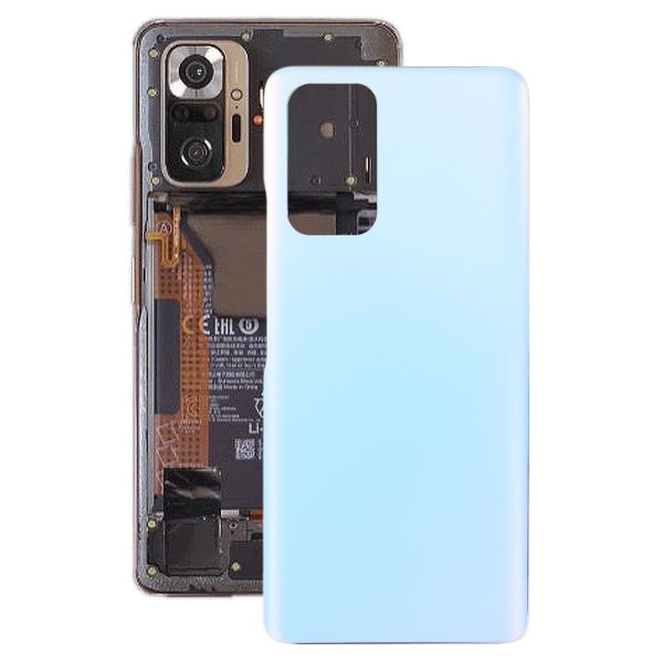 Glas batteri bagcover til Xiaomi Redmi Note 10 Pro Blue