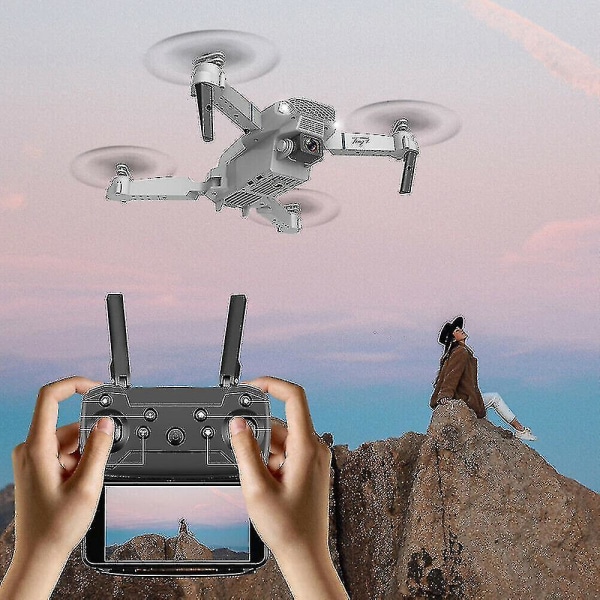 E88 Pro Drone kameralla aikuisille ja lapsille, 4k HD Wifi Fpv drone, taitettava Rc-nelikopteri aloittelijoille, lelulahjat 3 paristolla