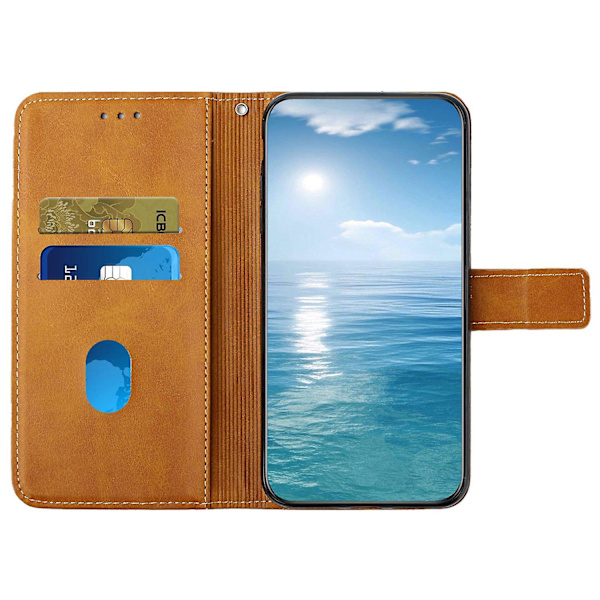 Til Samsung Galaxy A15 5G etui ensfarvet pung læder telefoncover Yellow Style A Samsung Galaxy A15 5G