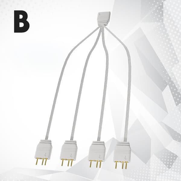 Argb Splitter Cable 5v 3 Pin För spelare och PC-entusiaster Multi-interface Fq one to four
